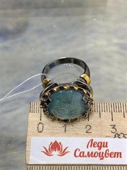 *Кольцо р.17,5 Аквамарин Забайкалье АРТ 49074 (ВЕС 12,5 Г) - фото 215374 *Кольцо р.17,5 Аквамарин Забайкалье АРТ 49074 (ВЕС 12,5 Г) - фото 215374