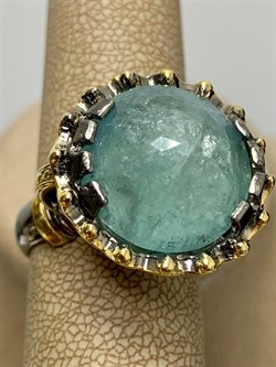 *Кольцо р.17,5 Аквамарин Забайкалье АРТ 49074 (ВЕС 12,5 Г) - фото 215379 *Кольцо р.17,5 Аквамарин Забайкалье АРТ 49074 (ВЕС 12,5 Г) - фото 215379