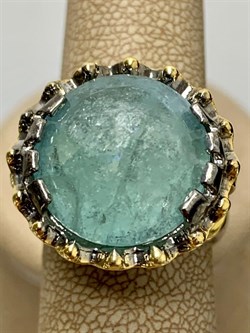 *Кольцо р.17,5 Аквамарин Забайкалье АРТ 49074 (ВЕС 12,5 Г) - фото 215380 *Кольцо р.17,5 Аквамарин Забайкалье АРТ 49074 (ВЕС 12,5 Г) - фото 215380