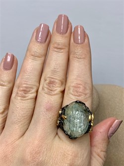 *Кольцо р.17,75 Аквамарин Забайкалье АРТ 38178 (ВЕС 16,29 Г) - фото 215385