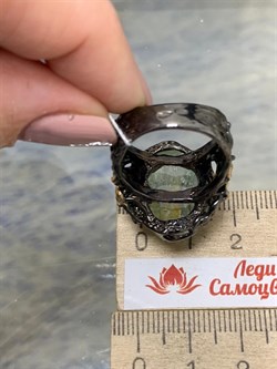 *Кольцо р.17,75 Аквамарин Забайкалье АРТ 38178 (ВЕС 16,29 Г) - фото 215387