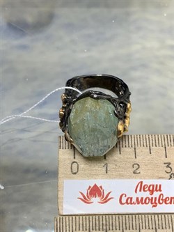 *Кольцо р.17,75 Аквамарин Забайкалье АРТ 38178 (ВЕС 16,29 Г) - фото 215390