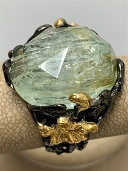 *Кольцо р.17,75 Аквамарин Забайкалье АРТ 38178 (ВЕС 16,29 Г) - фото 215393