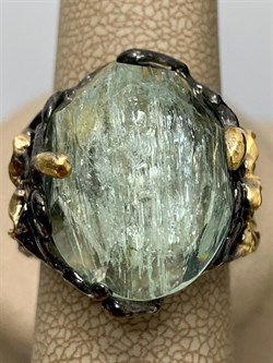 *Кольцо р.17,75 Аквамарин Забайкалье АРТ 38178 (ВЕС 16,29 Г) - фото 215394