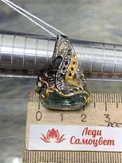 *Кольцо р.18 Аквамарин Забайкалье АРТ 49123 (ВЕС 13,62 Г) - фото 215426