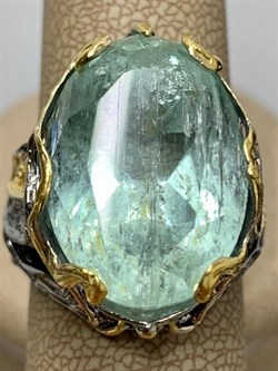 *Кольцо р.18 Аквамарин Забайкалье АРТ 49123 (ВЕС 13,62 Г) - фото 215430