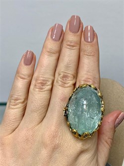 *Кольцо р.18 Аквамарин Забайкалье АРТ 49465 (ВЕС 42,16 Г) - фото 215434