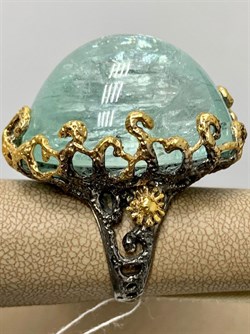 *Кольцо р.18 Аквамарин Забайкалье АРТ 49465 (ВЕС 42,16 Г) - фото 215441