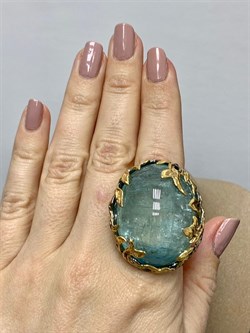 *Кольцо р.18 Аквамарин Забайкалье АРТ 51174 (ВЕС 41,57 Г) - фото 215447