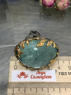 *Кольцо р.18 Аквамарин Забайкалье АРТ 51174 (ВЕС 41,57 Г) - фото 215450