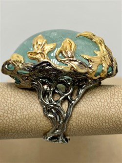 *Кольцо р.18 Аквамарин Забайкалье АРТ 51174 (ВЕС 41,57 Г) - фото 215453