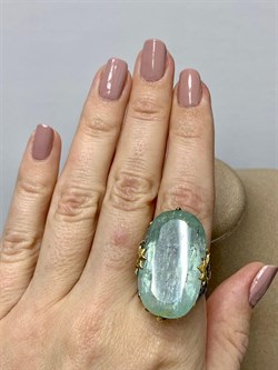 *Кольцо р.18 Аквамарин Забайкалье АРТ 52940 (ВЕС 20,43 Г) - фото 215461