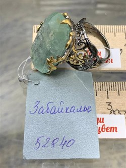 *Кольцо р.18 Аквамарин Забайкалье АРТ 52940 (ВЕС 20,43 Г) - фото 215471