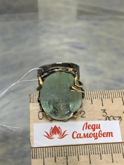 *Кольцо р.18 Аквамарин Забайкалье АРТ 53318 (ВЕС 13,28 Г) - фото 215476