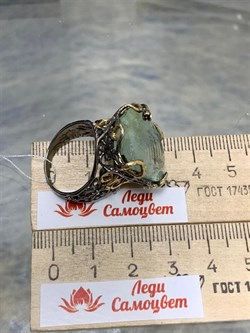 *Кольцо р.18 Аквамарин Забайкалье АРТ 53318 (ВЕС 13,28 Г) - фото 215477