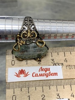 *Кольцо р.18 Аквамарин Забайкалье АРТ 53318 (ВЕС 13,28 Г) - фото 215478