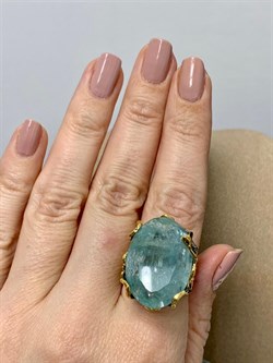 *Кольцо р.18 Аквамарин Забайкалье АРТ 53365 (ВЕС 14,57 Г) - фото 215486