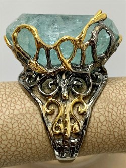 *Кольцо р.18 Аквамарин Забайкалье АРТ 53365 (ВЕС 14,57 Г) - фото 215493