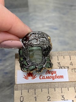 *Кольцо р.18 Аквамарин Забайкалье АРТ 53599 (ВЕС 20,24 Г) - фото 215500