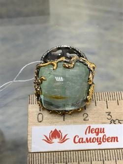 *Кольцо р.18 Аквамарин Забайкалье АРТ 53599 (ВЕС 20,24 Г) - фото 215501