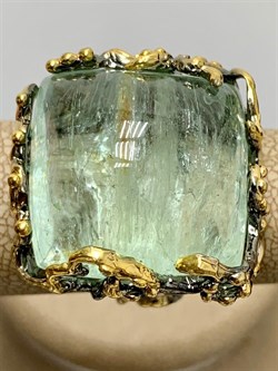 *Кольцо р.18 Аквамарин Забайкалье АРТ 53599 (ВЕС 20,24 Г) - фото 215504