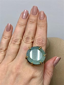 *Кольцо р.18 Аквамарин Забайкалье АРТ 53602 ВЕС 18,51 Г - фото 215509