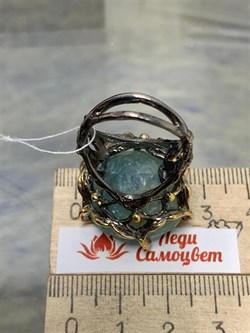 *Кольцо р.18 Аквамарин Забайкалье АРТ 53602 ВЕС 18,51 Г - фото 215511
