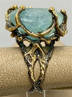 *Кольцо р.18 Аквамарин Забайкалье АРТ 53602 ВЕС 18,51 Г - фото 215516