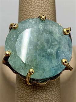 *Кольцо р.18 Аквамарин Забайкалье АРТ 53602 ВЕС 18,51 Г - фото 215518