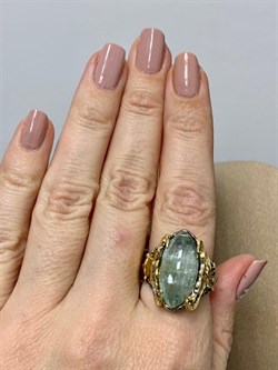 *Кольцо р.18 Аквамарин Забайкалье АРТ 60118 (ВЕС 12,46 Г) - фото 215522