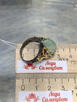 *Кольцо р.18 Аквамарин Забайкалье АРТ 60118 (ВЕС 12,46 Г) - фото 215526