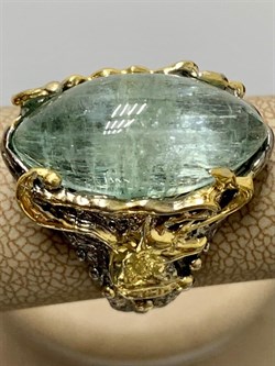 *Кольцо р.18 Аквамарин Забайкалье АРТ 60118 (ВЕС 12,46 Г) - фото 215528