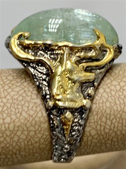 *Кольцо р.18 Аквамарин Забайкалье АРТ 60118 (ВЕС 12,46 Г) - фото 215529