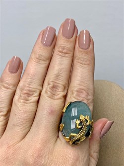 *Кольцо р.18 Аквамарин Нигерия АРТ 60107 ВЕС 16,36 Г - фото 215533