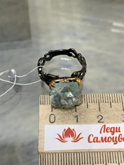 *Кольцо р.18,5 Аквамарин АРТ 59626 ВЕС 6,01 Г - фото 215560