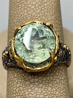 *Кольцо р.18,5 Аквамарин Забайкалье АРТ 63342 (ВЕС 7,51 Г) - фото 215591