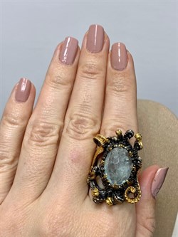 *Кольцо р.18,5 Аквамарин Забайкалье АРТ 38176 (ВЕС 20,17 Г) - фото 215597 *Кольцо р.18,5 Аквамарин Забайкалье АРТ 38176 (ВЕС 20,17 Г) - фото 215597