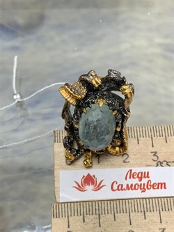 *Кольцо р.18,5 Аквамарин Забайкалье АРТ 38176 (ВЕС 20,17 Г) - фото 215600 *Кольцо р.18,5 Аквамарин Забайкалье АРТ 38176 (ВЕС 20,17 Г) - фото 215600