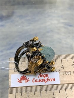 *Кольцо р.18,5 Аквамарин Забайкалье АРТ 38176 (ВЕС 20,17 Г) - фото 215601 *Кольцо р.18,5 Аквамарин Забайкалье АРТ 38176 (ВЕС 20,17 Г) - фото 215601