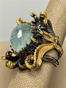 *Кольцо р.18,5 Аквамарин Забайкалье АРТ 38176 (ВЕС 20,17 Г) - фото 215603 *Кольцо р.18,5 Аквамарин Забайкалье АРТ 38176 (ВЕС 20,17 Г) - фото 215603