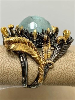 *Кольцо р.18,5 Аквамарин Забайкалье АРТ 38176 (ВЕС 20,17 Г) - фото 215606 *Кольцо р.18,5 Аквамарин Забайкалье АРТ 38176 (ВЕС 20,17 Г) - фото 215606