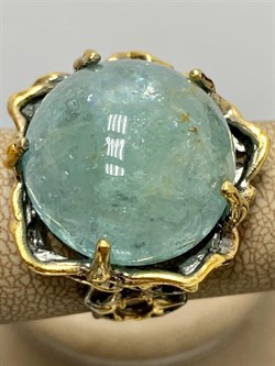 *Кольцо р.18,5 Аквамарин Забайкалье АРТ 53060 (ВЕС 12,59 Г) - фото 215665