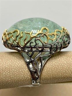 *Кольцо р.18,5 Аквамарин Забайкалье АРТ 60098 (ВЕС 31,51 Г) - фото 215689