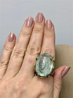 *Кольцо р.18,5 Аквамарин Забайкалье АРТ 60412 (ВЕС 18,15 Г) - фото 215694