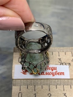 *Кольцо р.18,5 Аквамарин Забайкалье АРТ 60412 (ВЕС 18,15 Г) - фото 215696