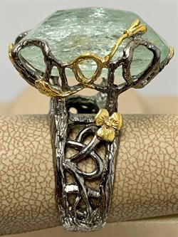 *Кольцо р.18,5 Аквамарин Забайкалье АРТ 60412 (ВЕС 18,15 Г) - фото 215701