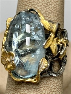 *Кольцо р.18,5 Аквамарин Забайкалье АРТ 62902 (ВЕС около 11,29 Г) - фото 215707 *Кольцо р.18,5 Аквамарин Забайкалье АРТ 62902 (ВЕС около 11,29 Г) - фото 215707