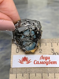 *Кольцо р.18,5 Аквамарин Забайкалье АРТ 62902 (ВЕС около 11,29 Г) - фото 215708 *Кольцо р.18,5 Аквамарин Забайкалье АРТ 62902 (ВЕС около 11,29 Г) - фото 215708