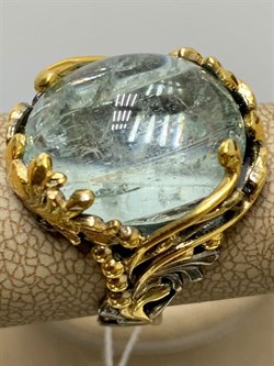 *Кольцо р.18,5 Аквамарин Забайкалье АРТ 62907 (ВЕС 9,54 Г) - фото 215716