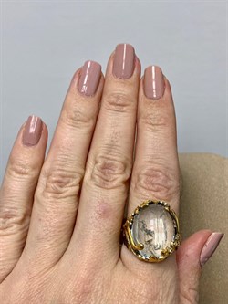 *Кольцо р.18,5 Аквамарин Забайкалье АРТ 62907 (ВЕС 9,54 Г) - фото 215717